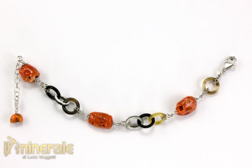 BRC4-24Ns2400-2_gioielli_argento_bracciali_corno_pietre_dure_corallo_rosso