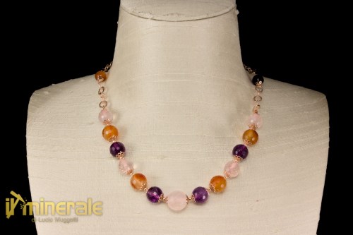 Ca021Ns2415-1_gioiello_argento_collane_catene_pietre_dure_corniola_ametista_quarzo_rosa
