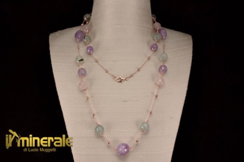 Ca022Ns6235-2_collana_catene_pietre_dure_semipreziose_quarzo_rosa_ametista_prehnite