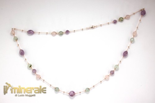 Ca022Ns6235-3_collana_catene_pietre_dure_semipreziose_quarzo_rosa_ametista_prehnite
