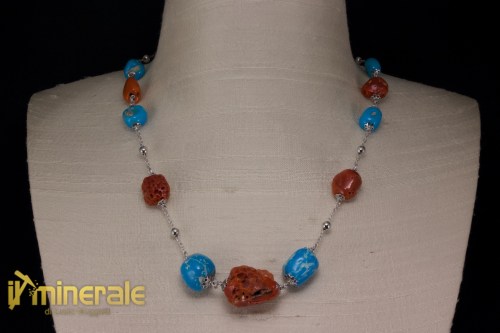 Ca022cNs9530-1_gioielli_argento_pietre_dure_catena_collane_girocolli_corallo_rosso_turchese_naturale